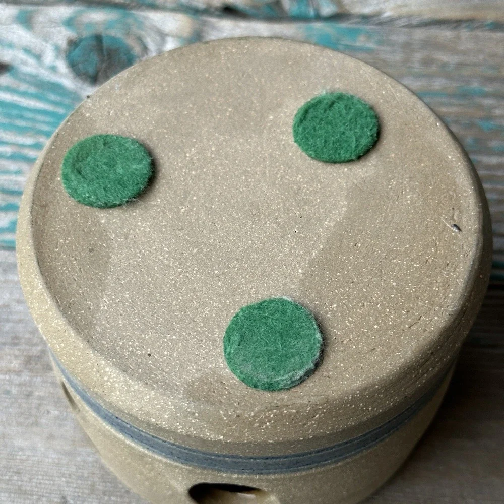 Ballard Candle Holder Pottery Stoneware Diffuser 5.5 Inch Warm Wax Floral Signed